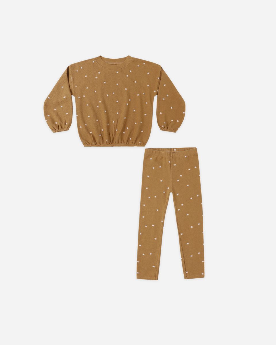 Spongey Knit Set || Golden Stars