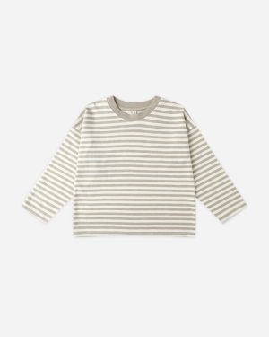 Camden Long Sleeve Tee || Stone Stripe