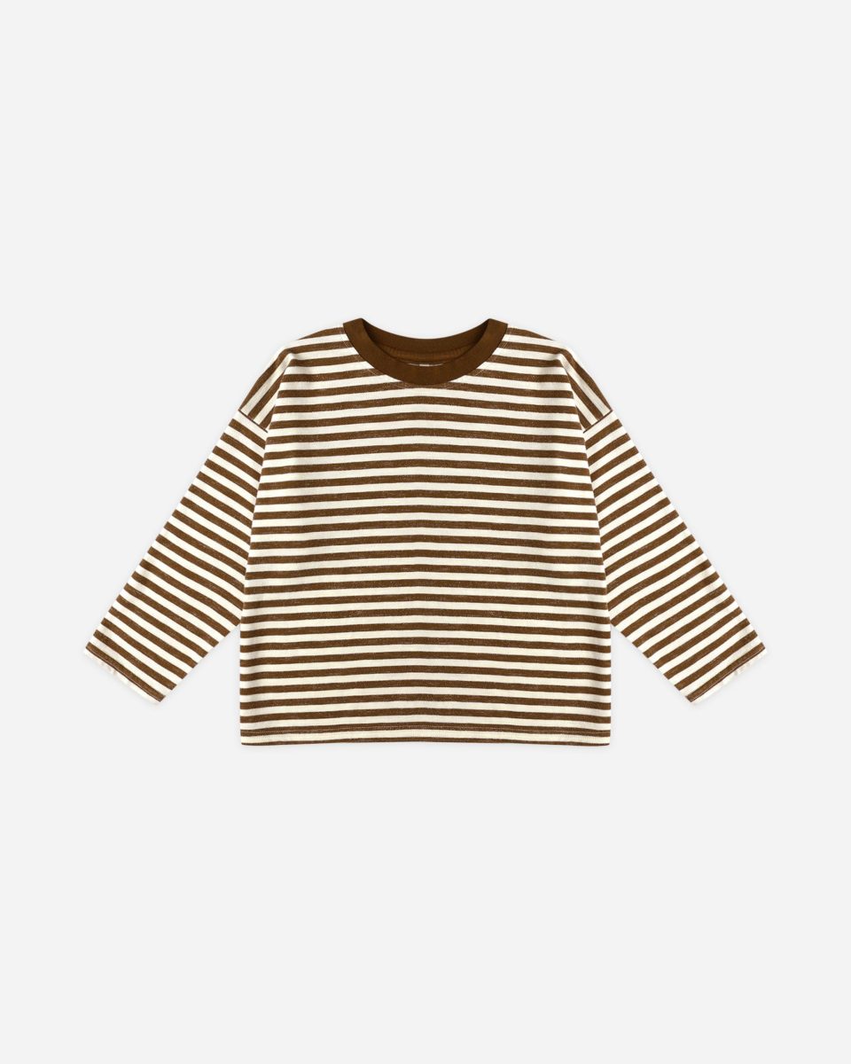 Camden Long Sleeve Tee || Brown Stripe