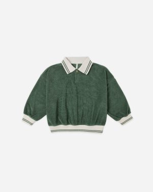 Collared Sweatshirt || Green