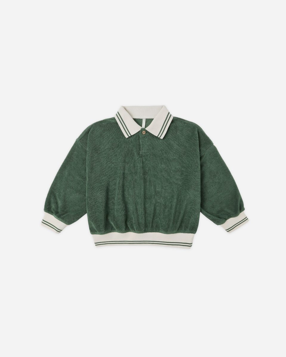 Collared Sweatshirt || Green
