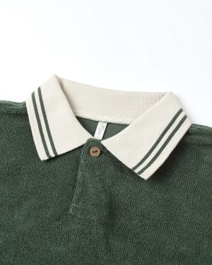 Collared Sweatshirt || Green
