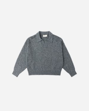 Collared Sweater || Heathered Grey