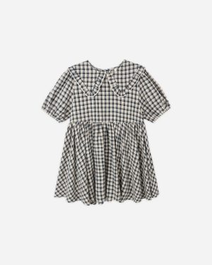 Camille Dress || Navy Check