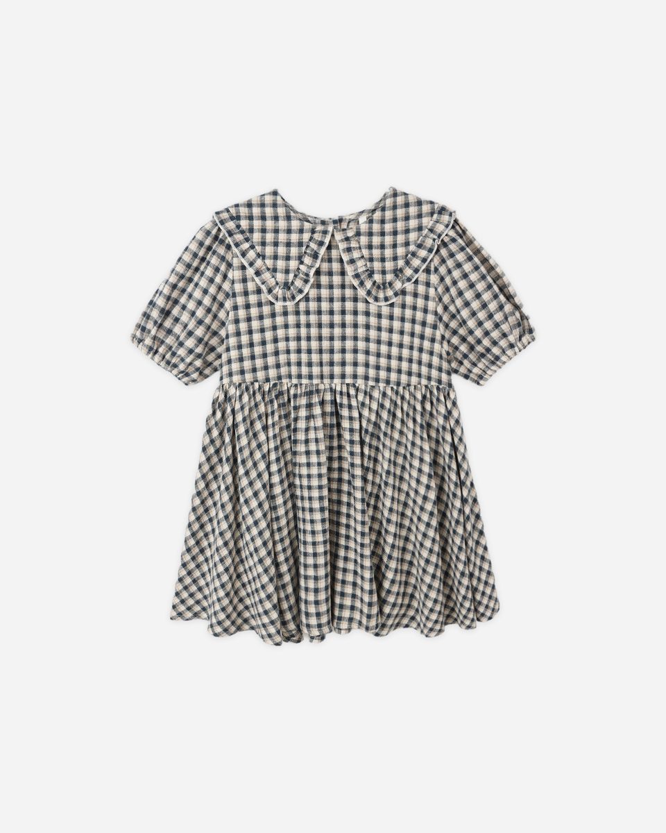 Camille Dress || Navy Check