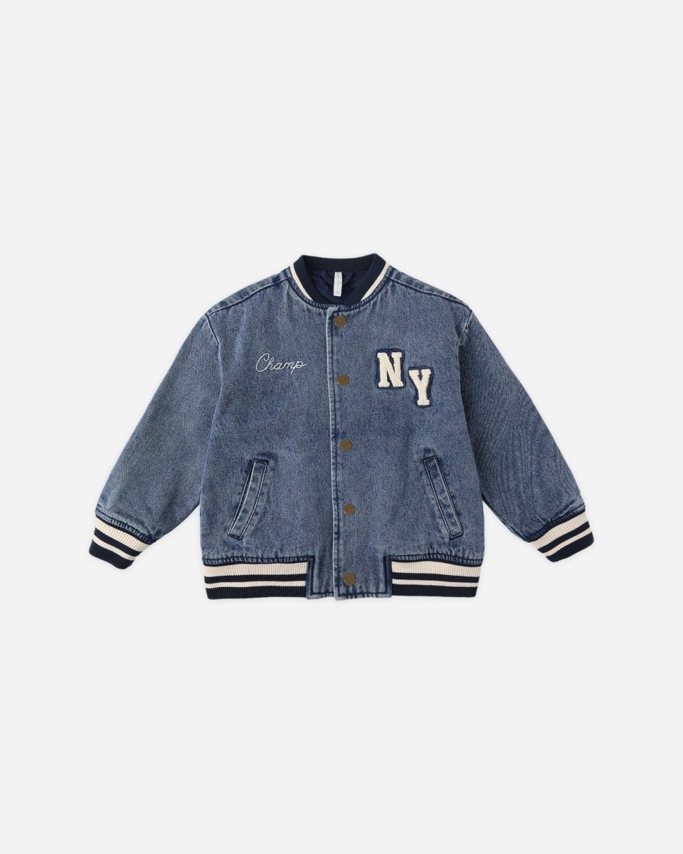 Varsity Jacket || Indigo Denim