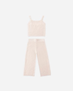 Knit Lounge Set || Heathered Petal
