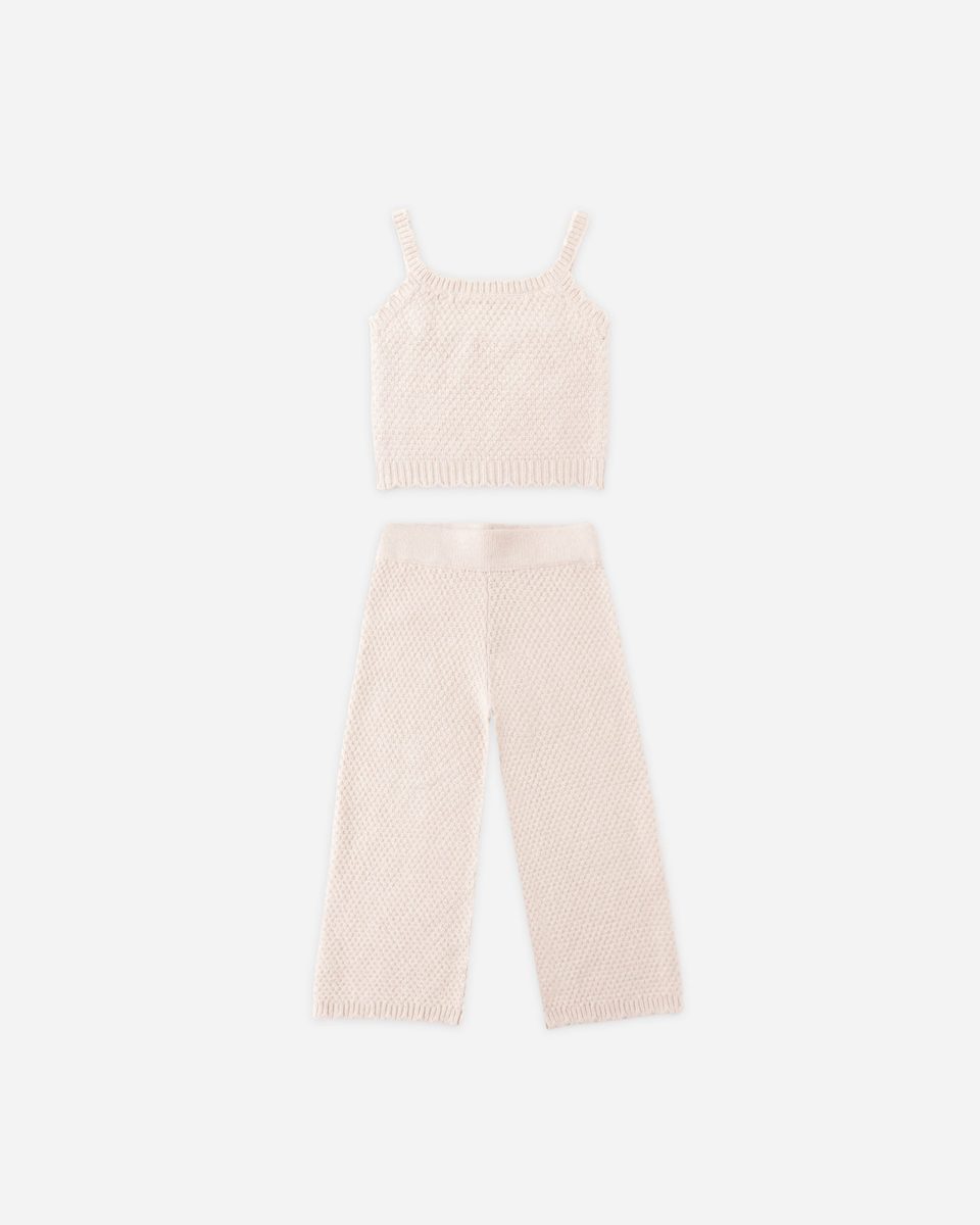 Knit Lounge Set || Heathered Petal
