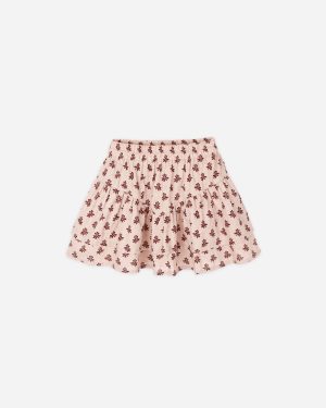 Tiered Mini Skirt || Blush Fleur