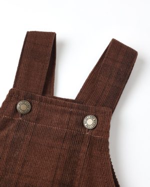 Cargo Baby Overall || Brown Plaid