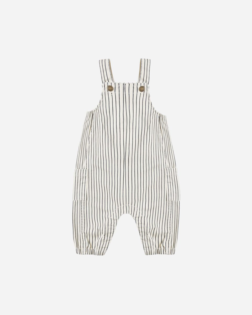 Cargo Baby Overall || Navy Pinstripe