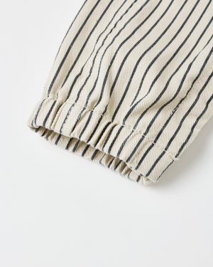 Cargo Baby Overall || Navy Pinstripe