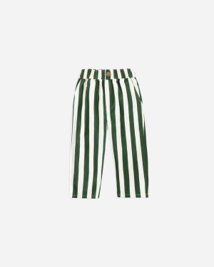 Baggy Pant || Green Stripe
