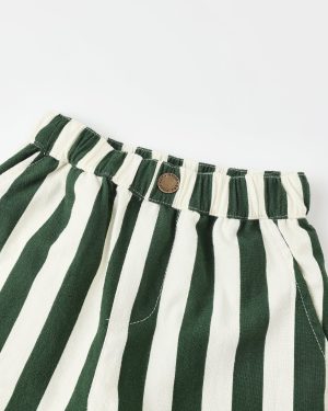 Baggy Pant || Green Stripe