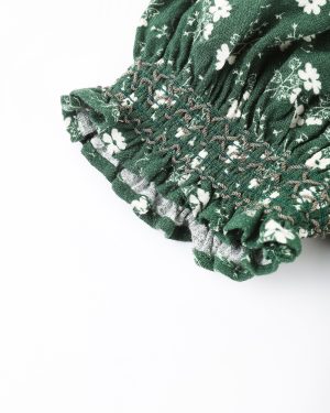 Ada Blouse || Green Ditsy