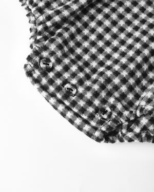 Colette Romper || Black Gingham