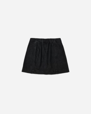Denver Mini Skirt || Washed Black