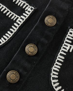 Denver Mini Skirt || Washed Black