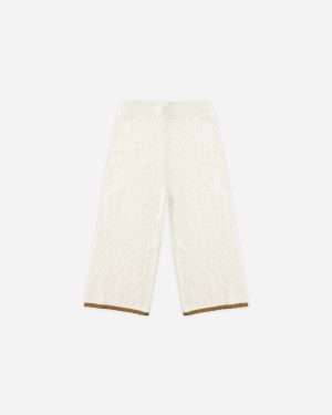 Pointelle Knit Pant || Natural