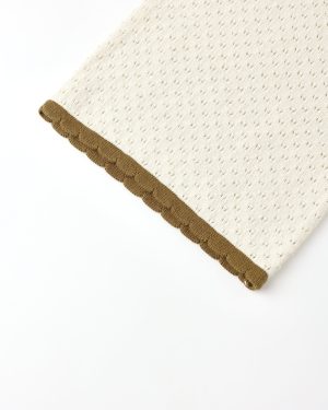 Pointelle Knit Pant || Natural