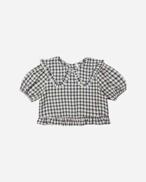 Prairie Blouse || Navy Check