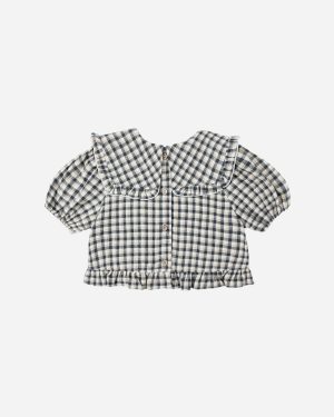 Prairie Blouse || Navy Check
