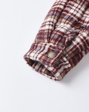 Nashville Quilted Jacket || Burgundy Plaid