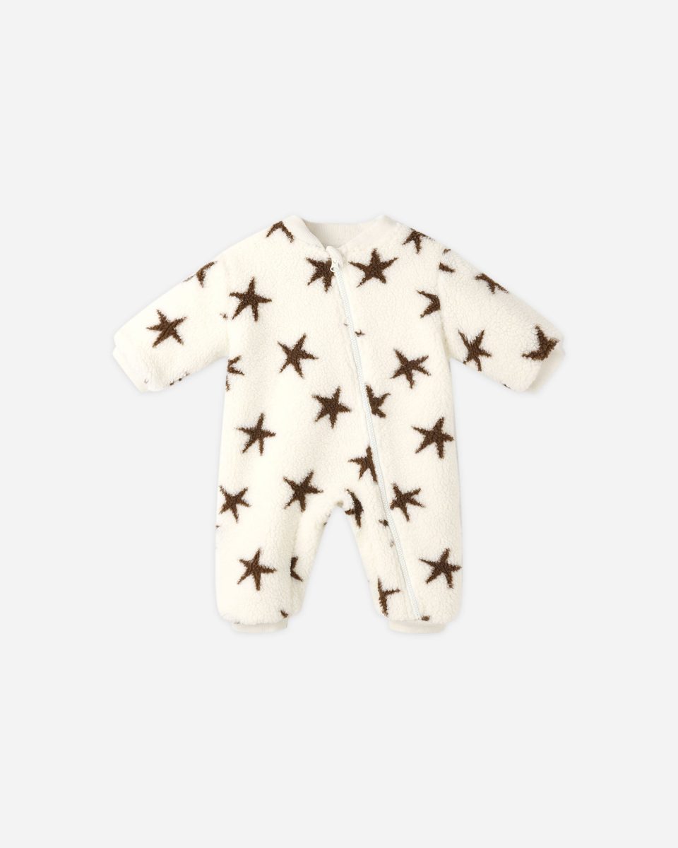 Shearling Baby Jumpsuit || Stars