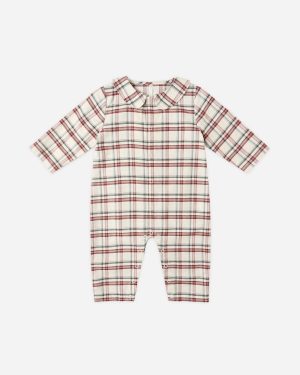 Baby Pajama Romper || Holiday Flannel