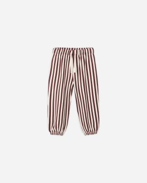 Relaxed Jogger || Burgundy Stripe