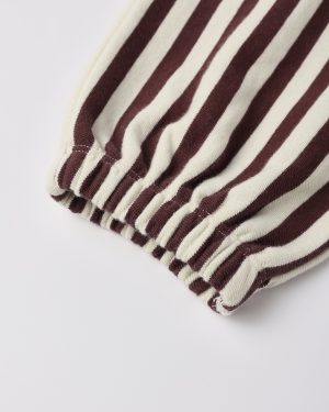 Relaxed Jogger || Burgundy Stripe