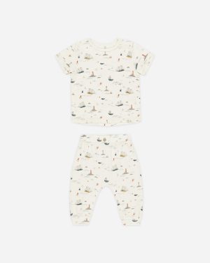 Tee + Slouch Pant Set || Nautical