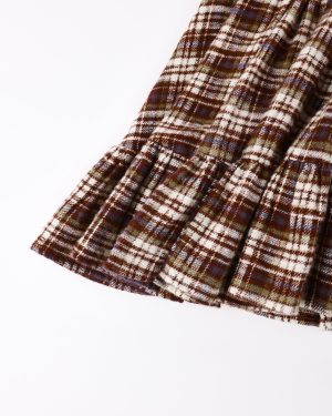 India Dress || Burgundy Plaid