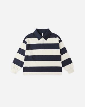 Rugby Polo || Navy Stripe