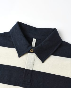 Rugby Polo || Navy Stripe