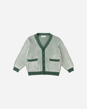 Haywood Cardigan || Green Stripe