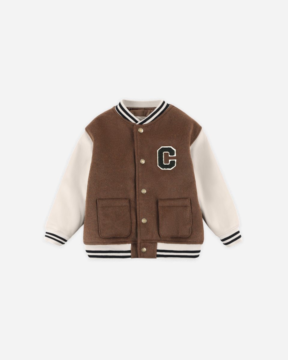 Varsity Jacket || Brown