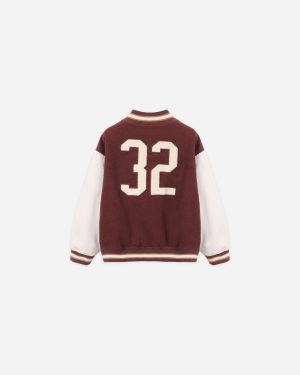 Varsity Jacket || Burgundy