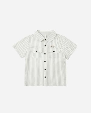 Collared Shirt || Railroad Stripe