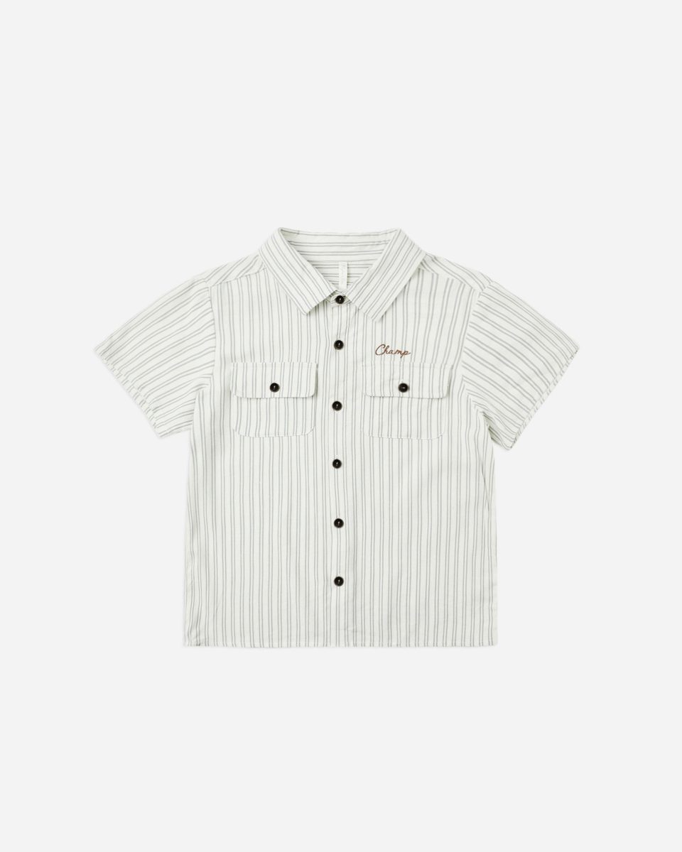 Collared Shirt || Railroad Stripe