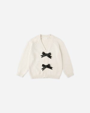 Bow Cardigan || Natural