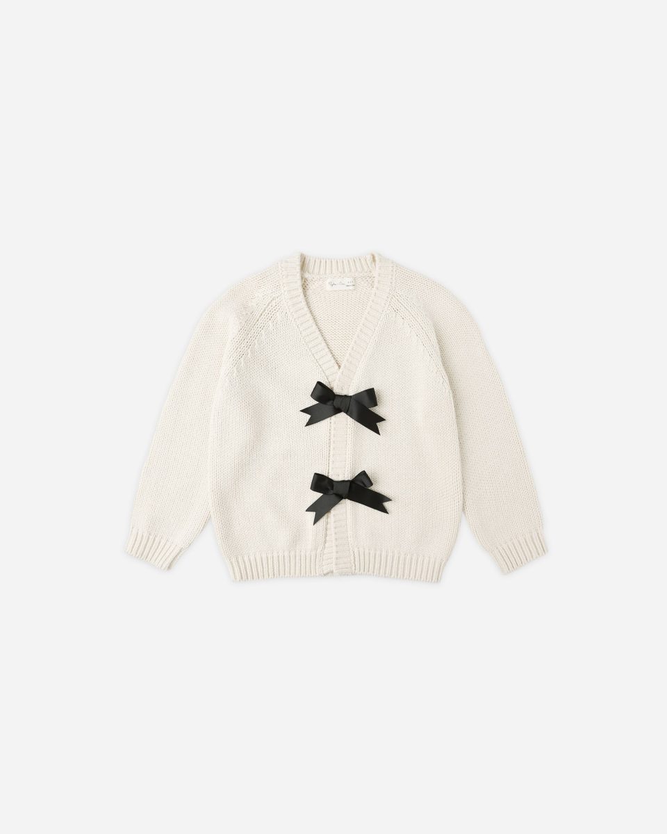 Bow Cardigan || Natural