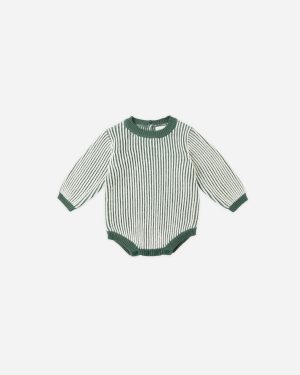 Haywood Romper || Green Stripe