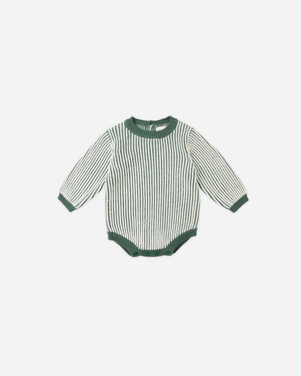 Haywood Romper || Green Stripe