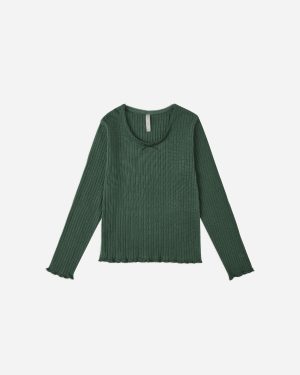 Ribbed Long Sleeve || Green