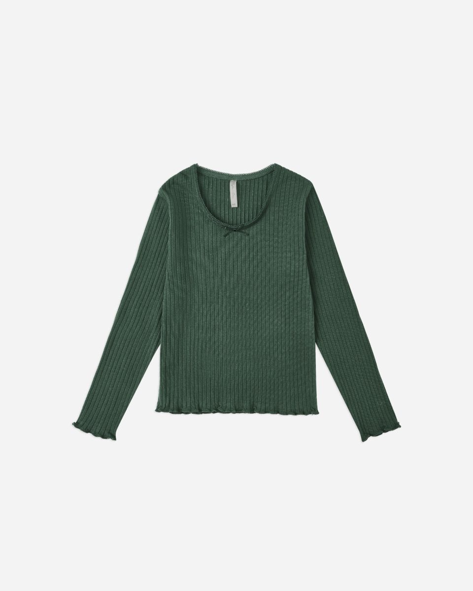 Ribbed Long Sleeve || Green