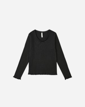 Ribbed Long Sleeve || Black