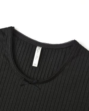 Ribbed Long Sleeve || Black