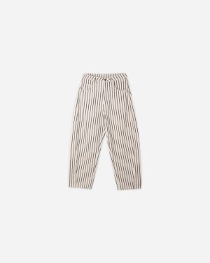 Barrel Pant || Burgundy Pinstripe