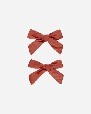 Bows. Set Of 2 || Ruby